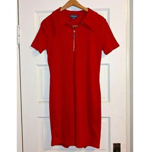 Modcloth Red Zipper Shirt Dress